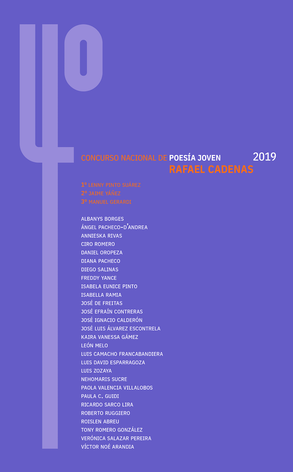 4º Concurso Nacional de Poesía Joven Rafael Cadenas 2019