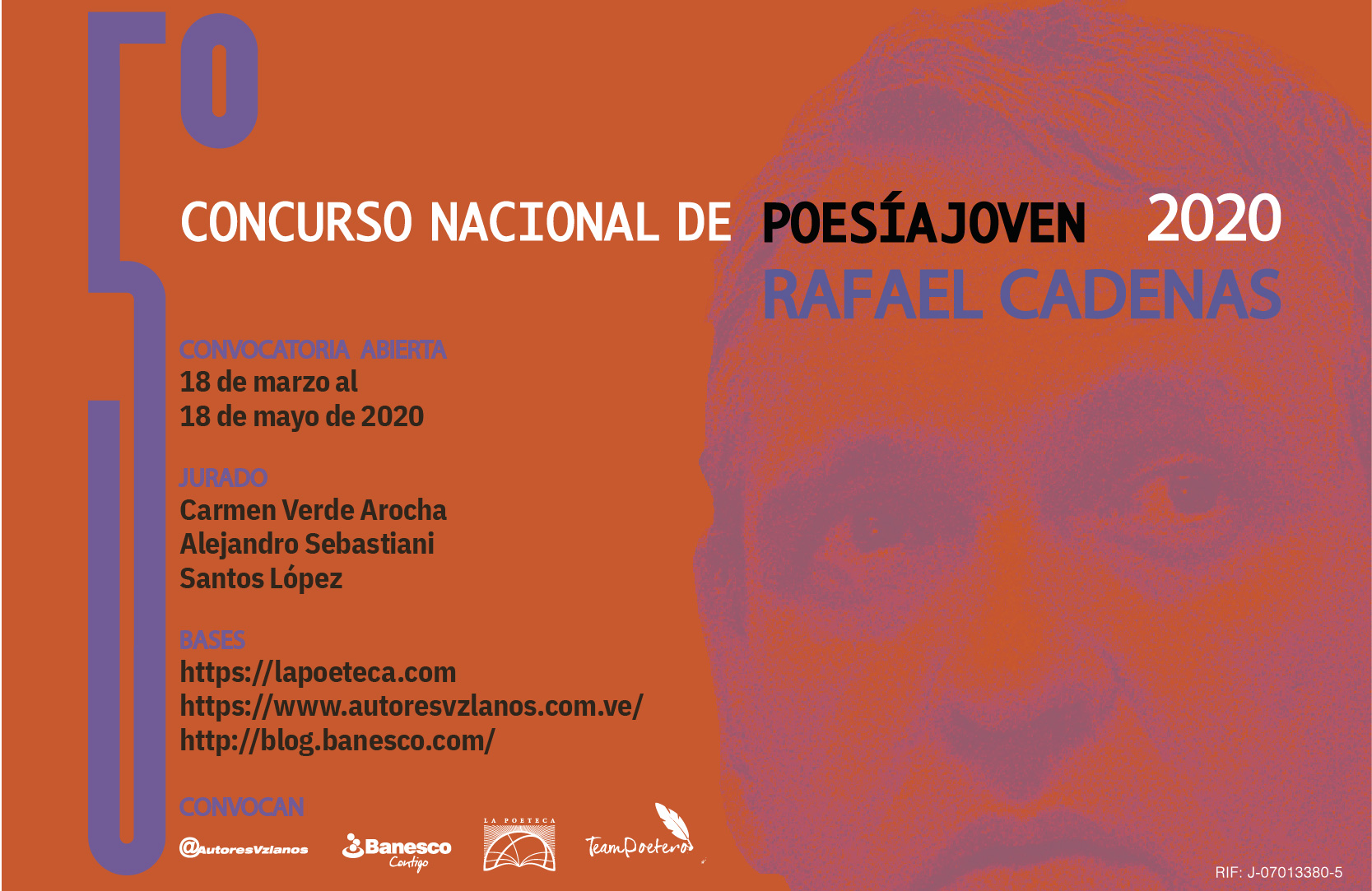 Concurso de Poesía Joven Rafael Cadenas está abierto en su quinta edición