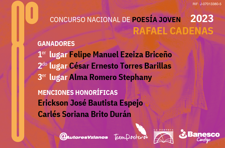 Veredicto de 8° Concurso Nacional de Poesía Joven Rafael Cadenas