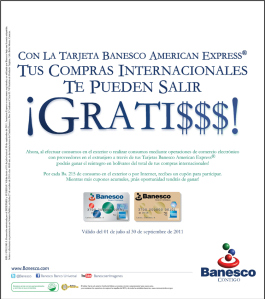 Con la TDC Banesco American Express tus compras internacionales te pueden salir gratis