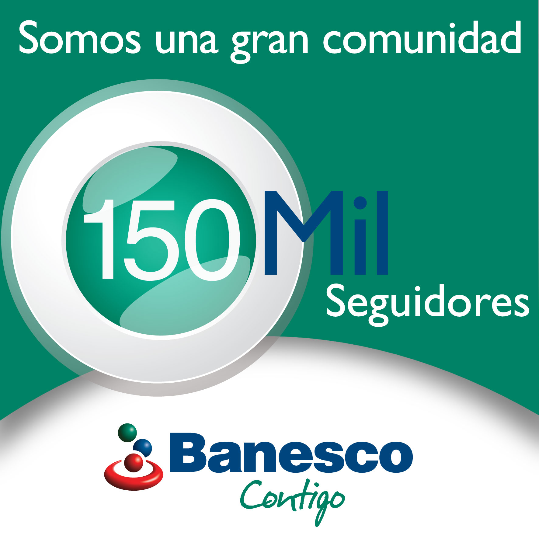 En @Banesco ya somos una comunidad de más de 150.000 seguidores