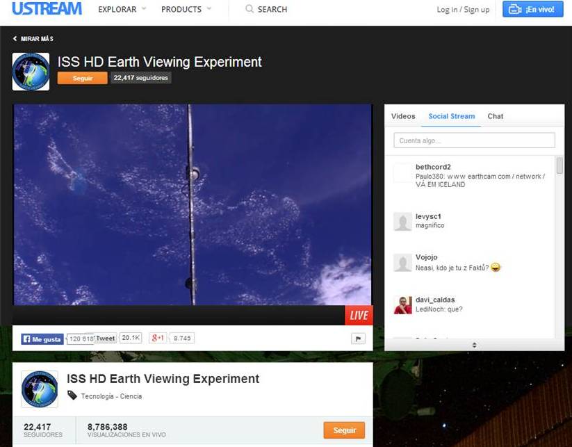 La NASA crea un canal en Youtube para ver la Tierra desde el espacio