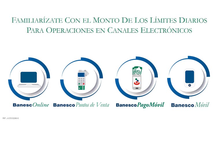 Banesco facilita las operaciones de sus clientes con nuevos límites diarios en sus canales electrónicos