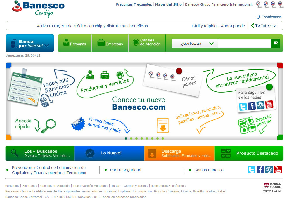 Banesco.com estrena nueva imagen
