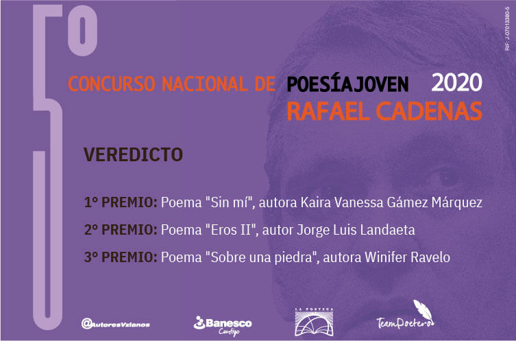 5° Concurso Nacional de Poesía Joven Rafael Cadenas emite su veredicto